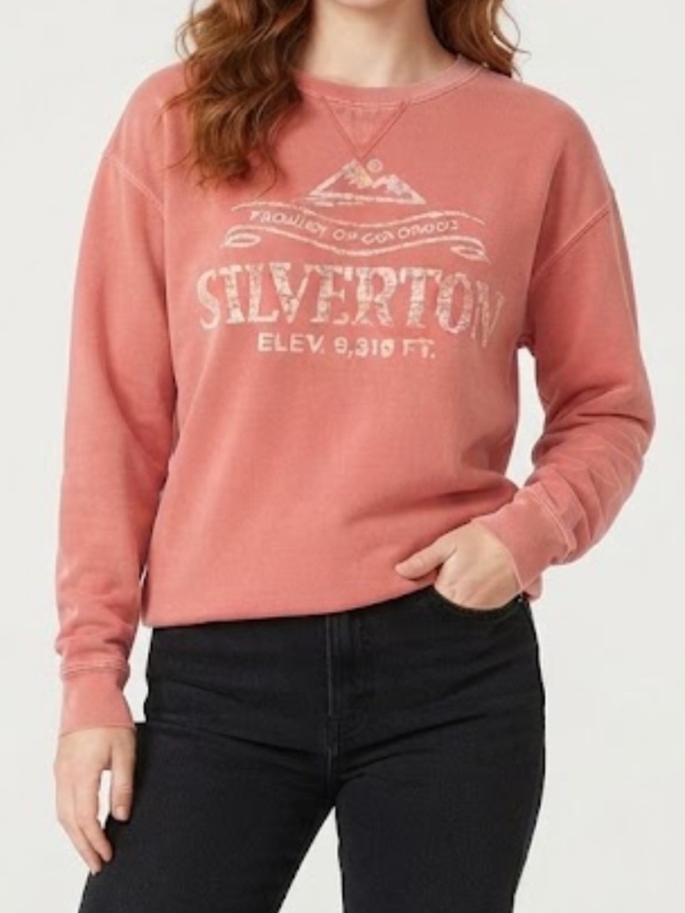 Vintage Silverton Pink Graphic Crewneck Sweatshirt Women’s Size Large